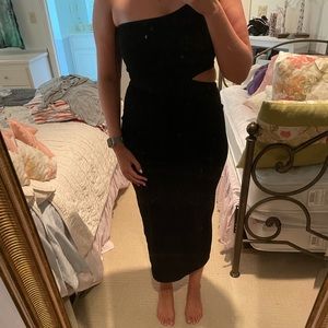 Black one strap maxi dress